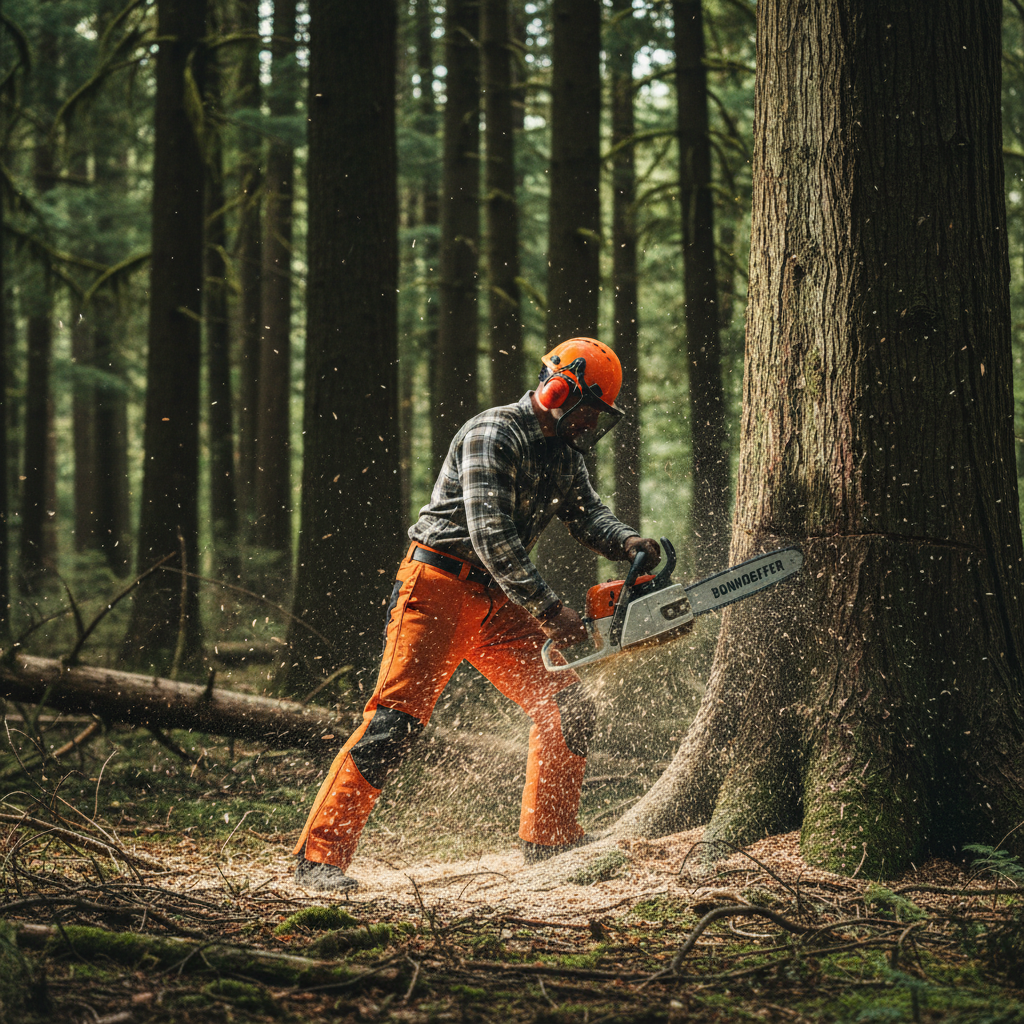 Motosierra Bonhoeffer CS92 en contexto forestal