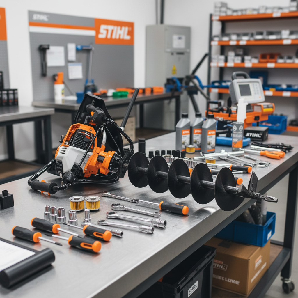 Barreno STIHL BT 230 en servicio técnico