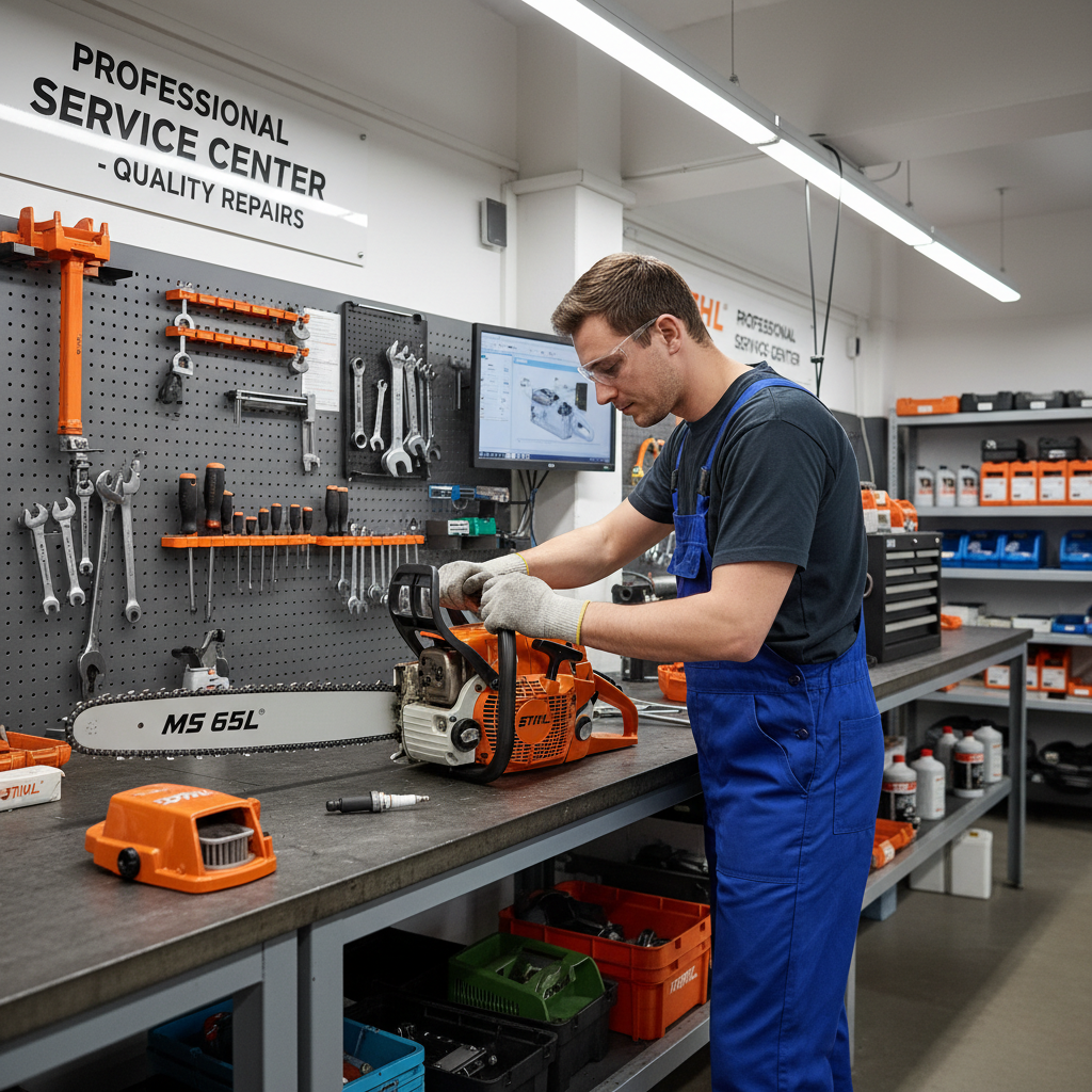 Motosierra Stihl MS 651 en servicio técnico