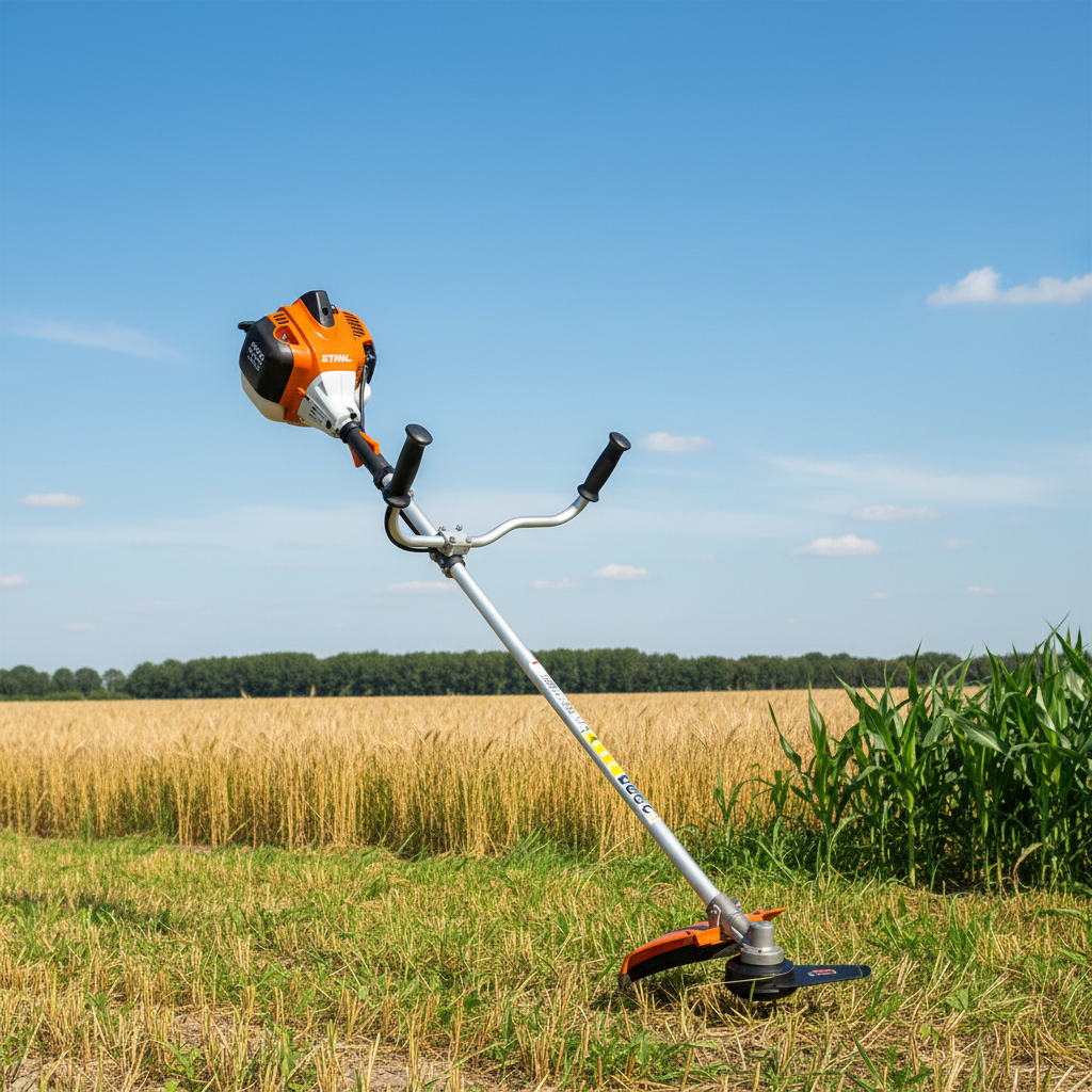 Chapeadora Stihl FS 291 en campo agrícola
