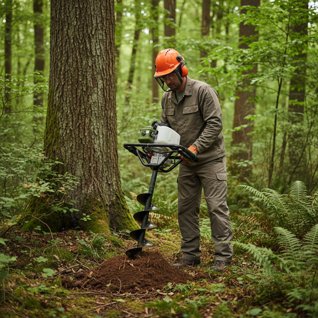 Ahoyadora Bonhoeffer 3 HP en uso forestal