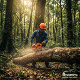 Motosierra Husqvarna 125 en campo peruano