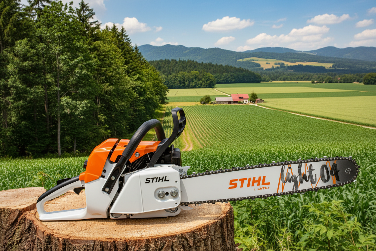 Motosierra Stihl MS 382 con fondo forestal y agrario