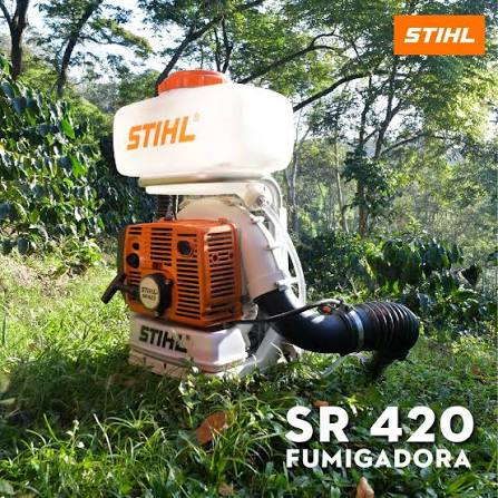 Motofumigadora Stihl SR 420 Fumigadora en campo